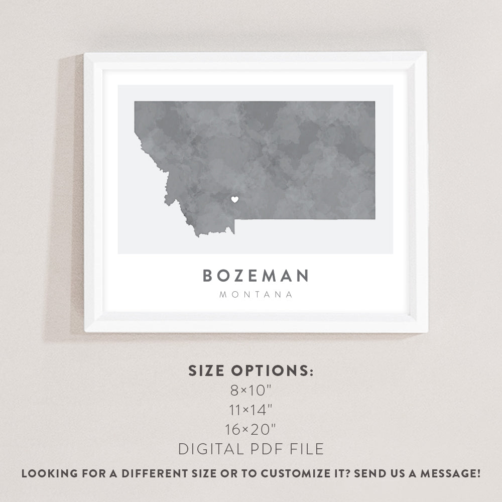 montana map poster
