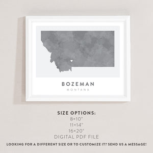 montana map poster