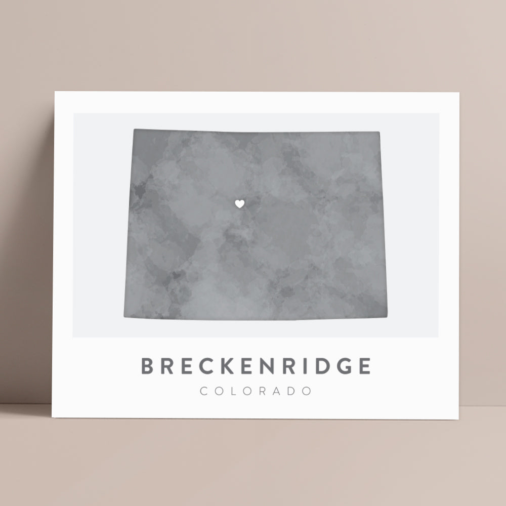 breckenridge colorado map poster