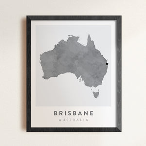 brisbane map poster