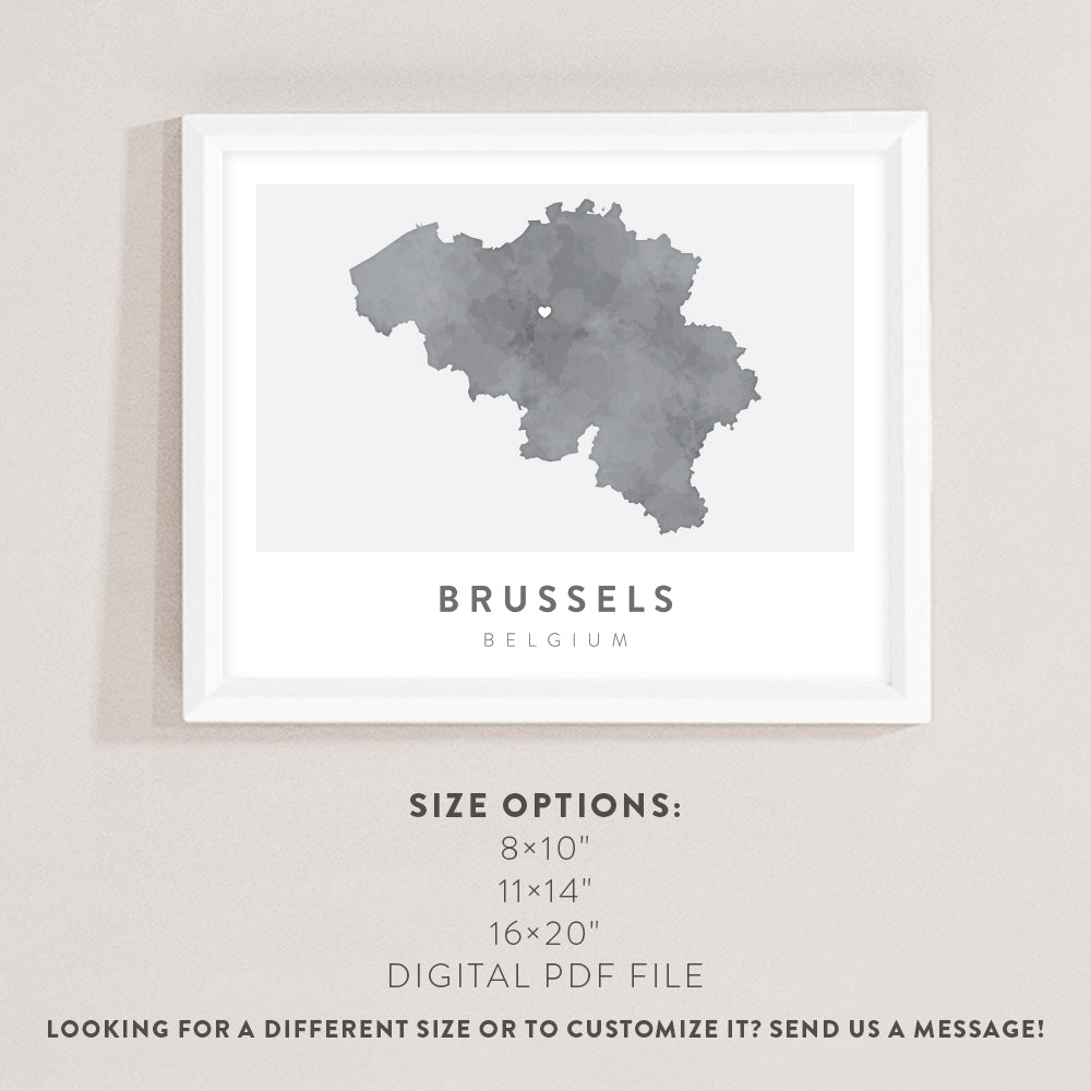 belgium map poster