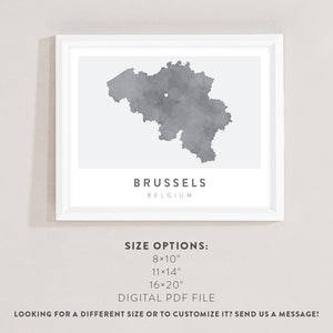 belgium map poster