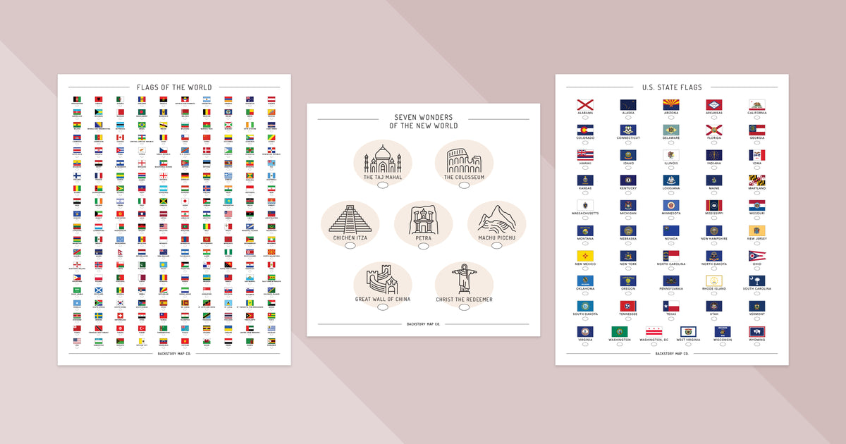 bucket list travel posters