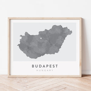 budapest hungary map poster