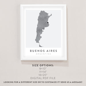 buenos aires map poster