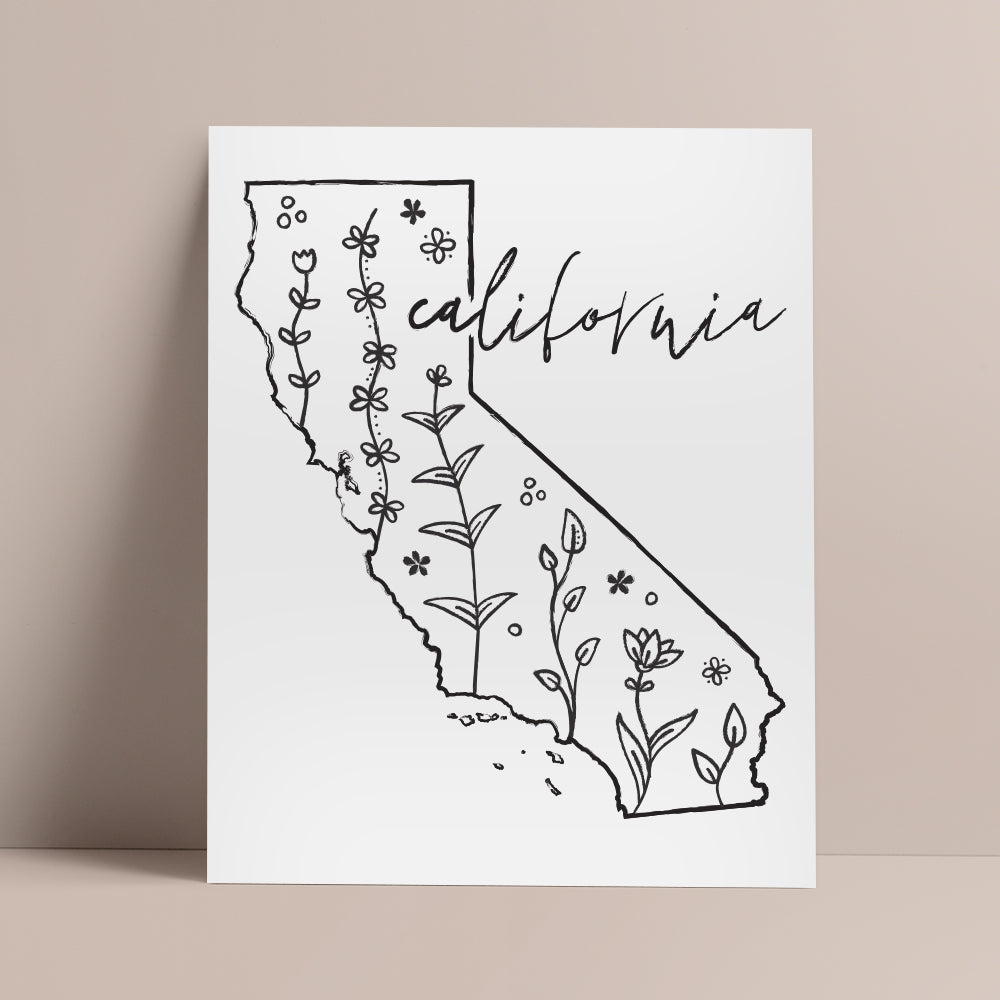 california outline poster