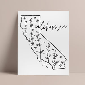 california outline poster