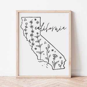 california outline poster