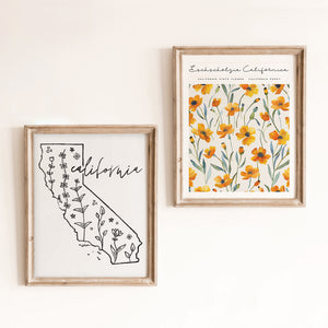 california outline poster