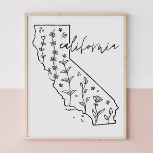 california outline poster