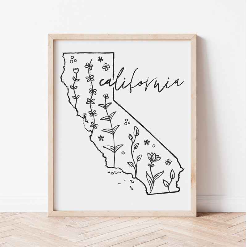 california outline poster