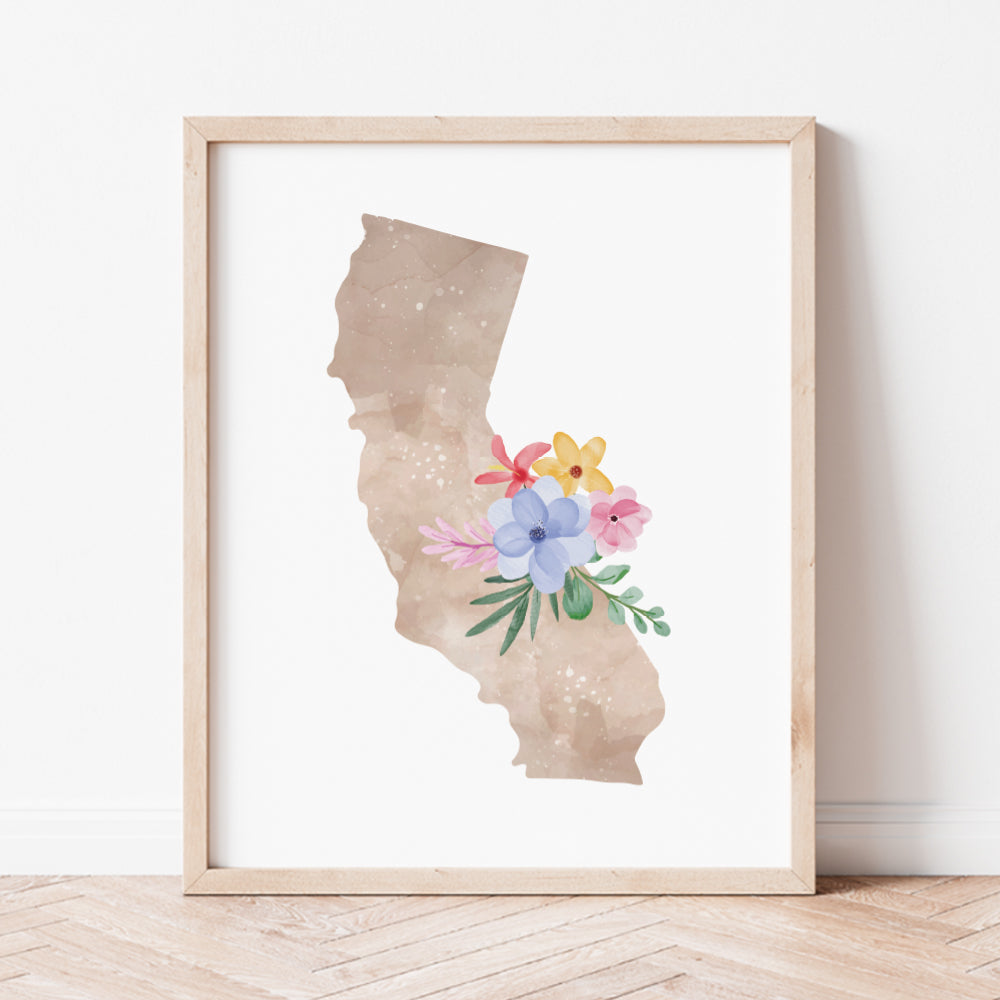 california map poster