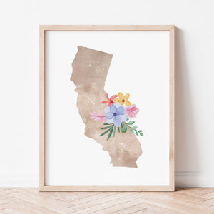 california map poster