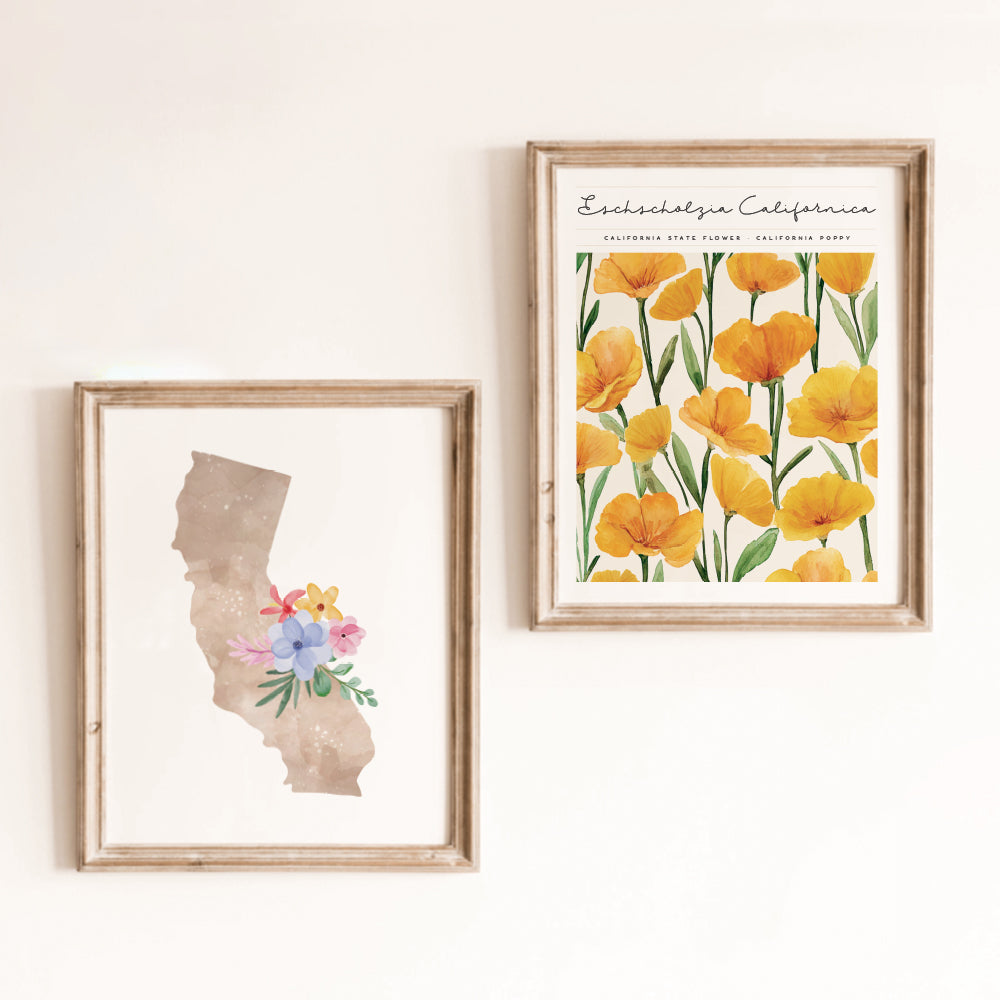 california floral wall art