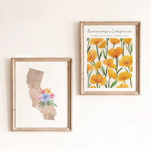 california floral wall art