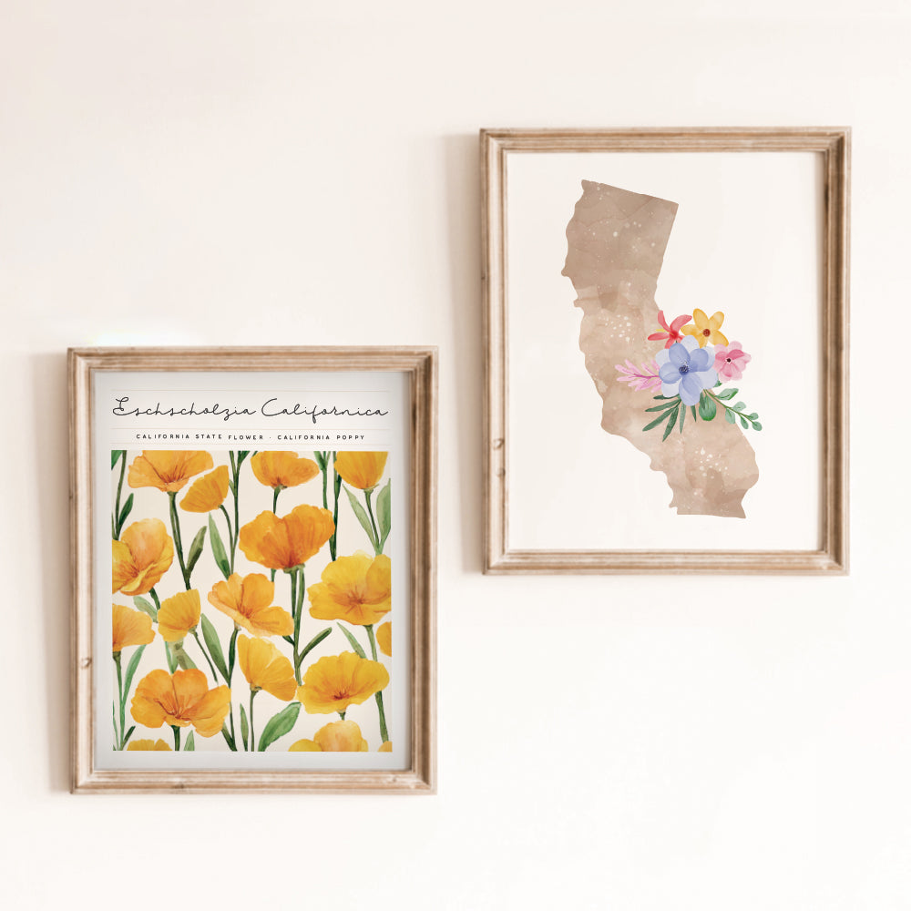 california state flower poster