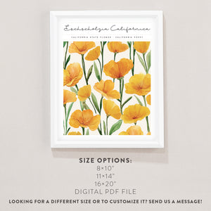 california state flower wall art