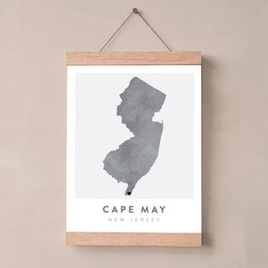 new jersey map poster