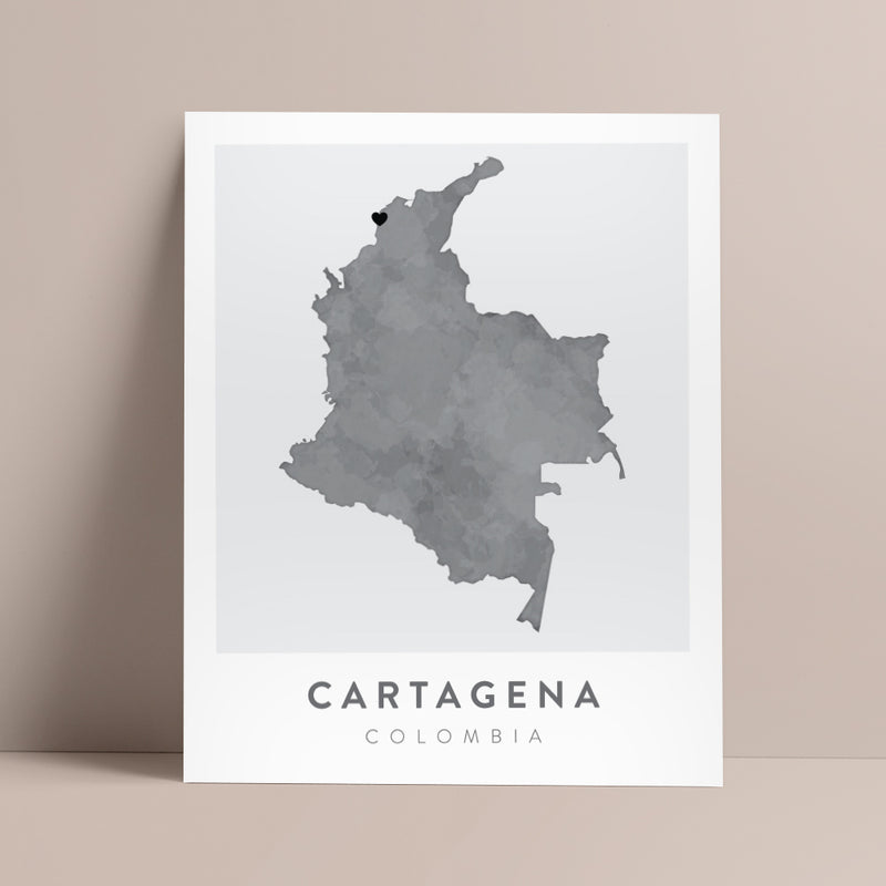 cartagena colombia map wall art