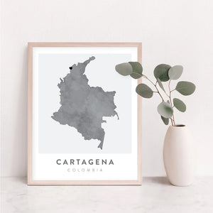 cartagena colombia map poster