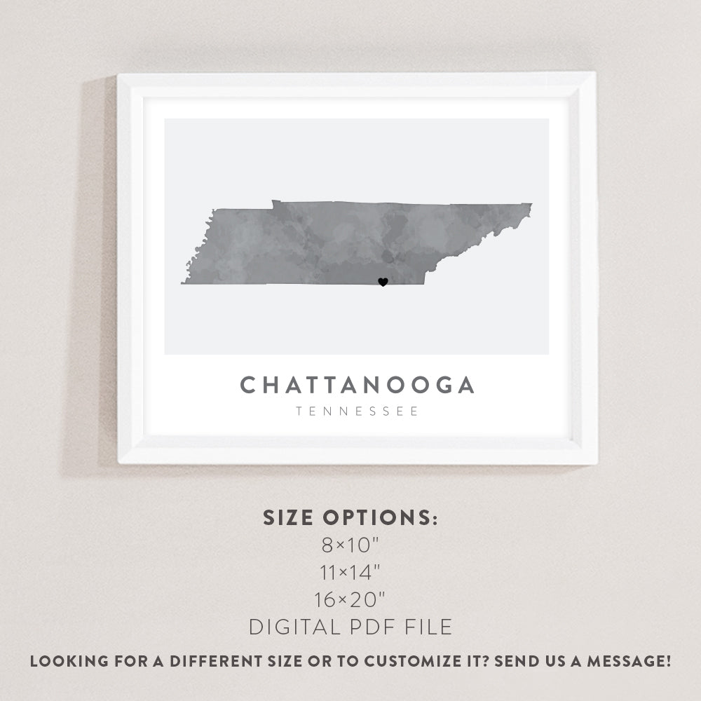 tennessee map wall art