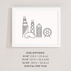 chicago skyline poster