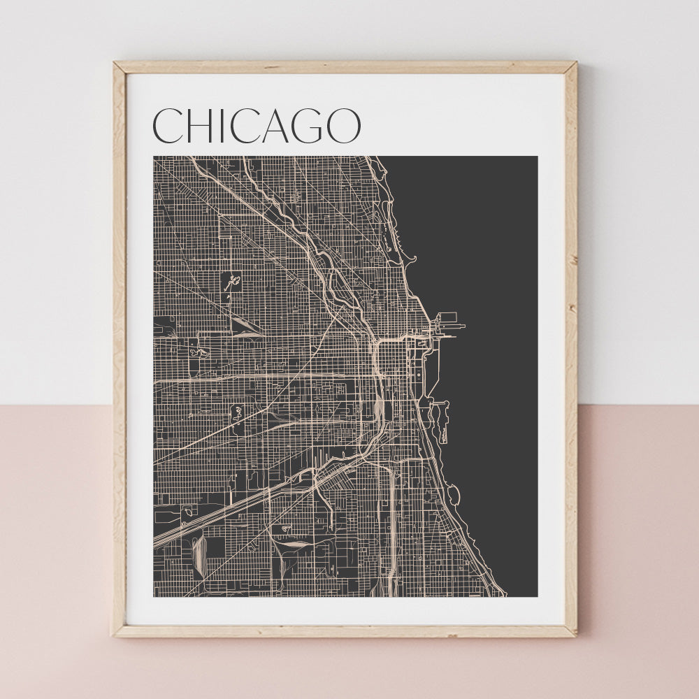 chicago map print