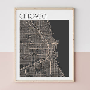 chicago map print