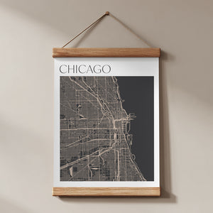 chicago map poster