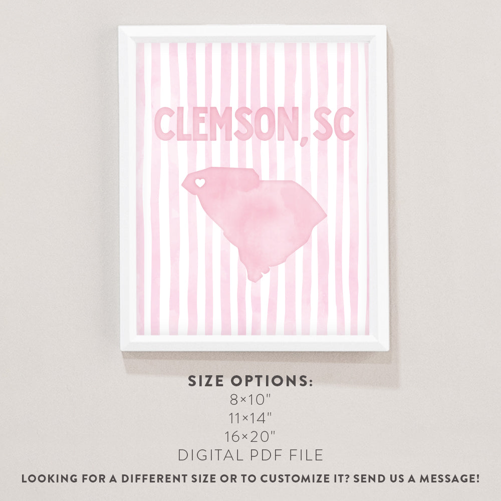 clemson sc wall art