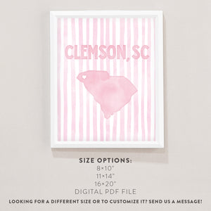 clemson sc wall art