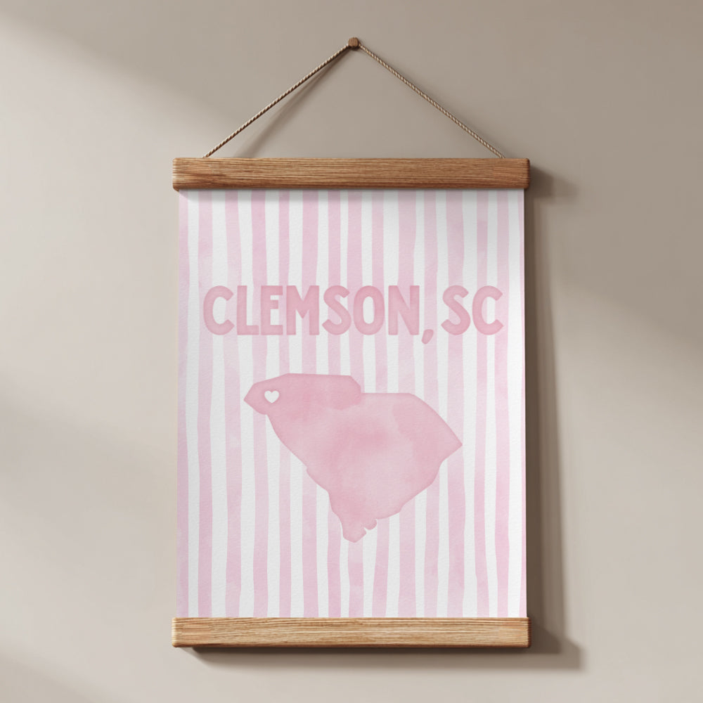 clemson tigers art print