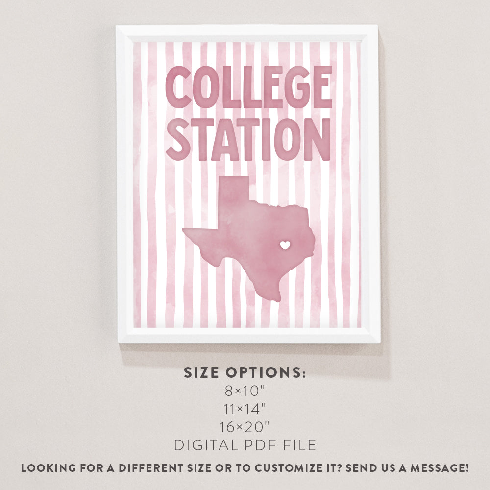 College Station, Texas Poster