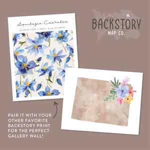 colorado floral art print