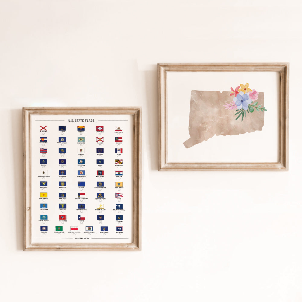 connecticut floral wall art