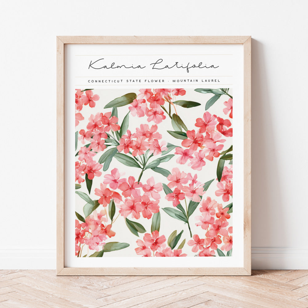 connecticut state flower poster