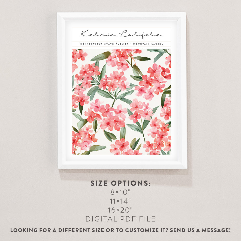 connecticut state flower art print