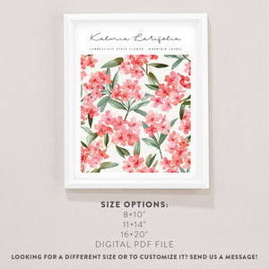 connecticut state flower art print