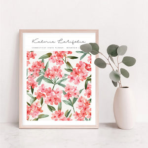 connecticut state flower wall art