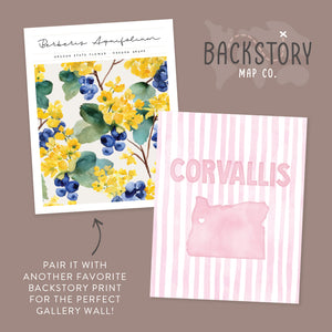Corvallis Oregon Poster · Corvallis Oregon Pink Pastel Wall Art