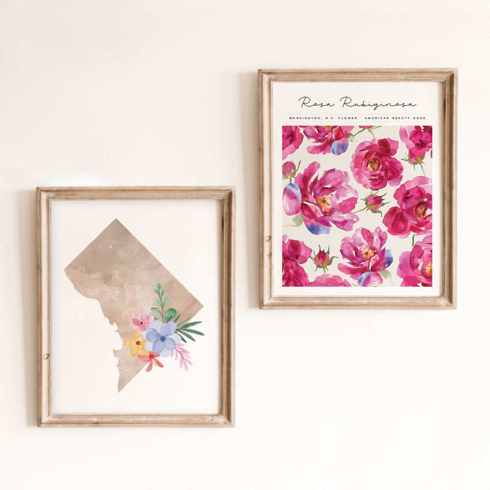 washington dc floral wall art