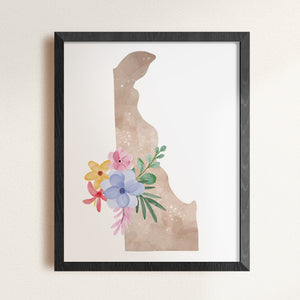 delaware map wall art