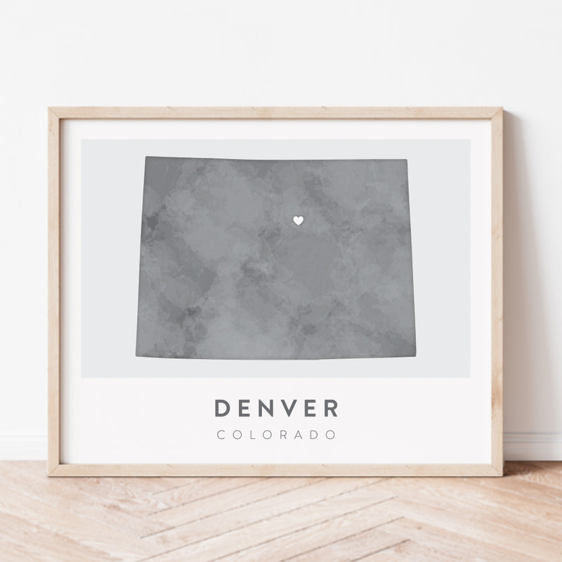 denver colorado map poster
