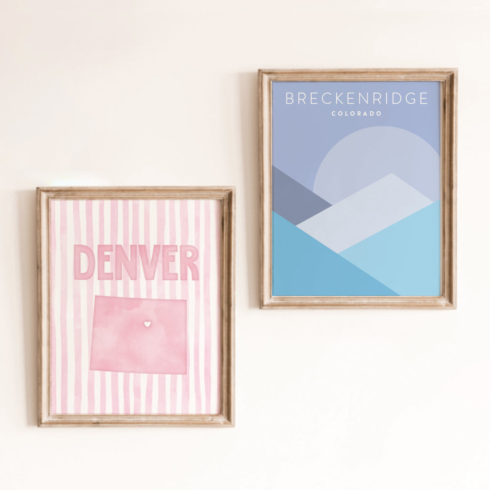 Denver Colorado Poster · Denver Colorado Pink Pastel Wall Art