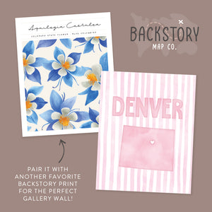 Denver Colorado Poster · Denver Colorado Pink Pastel Wall Art
