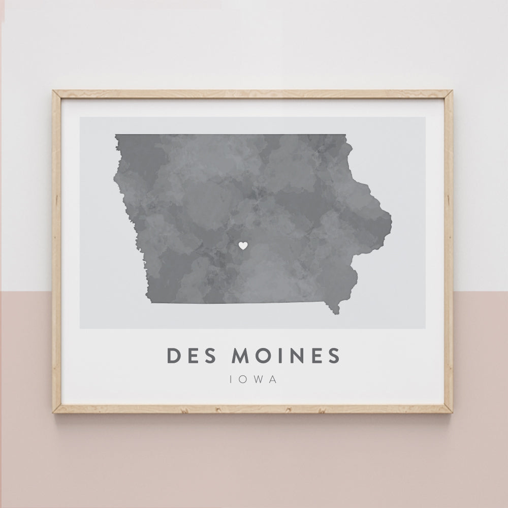 des moines iowa poster