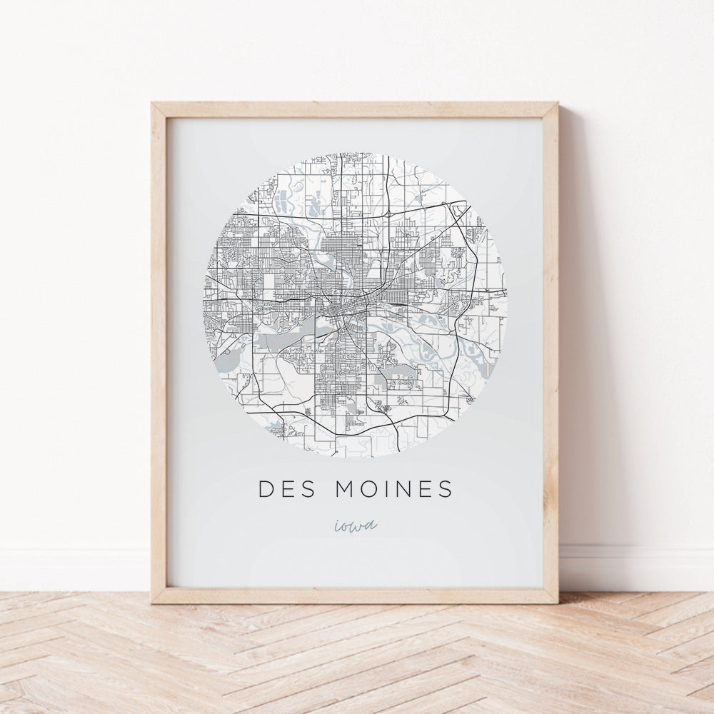 des moines map