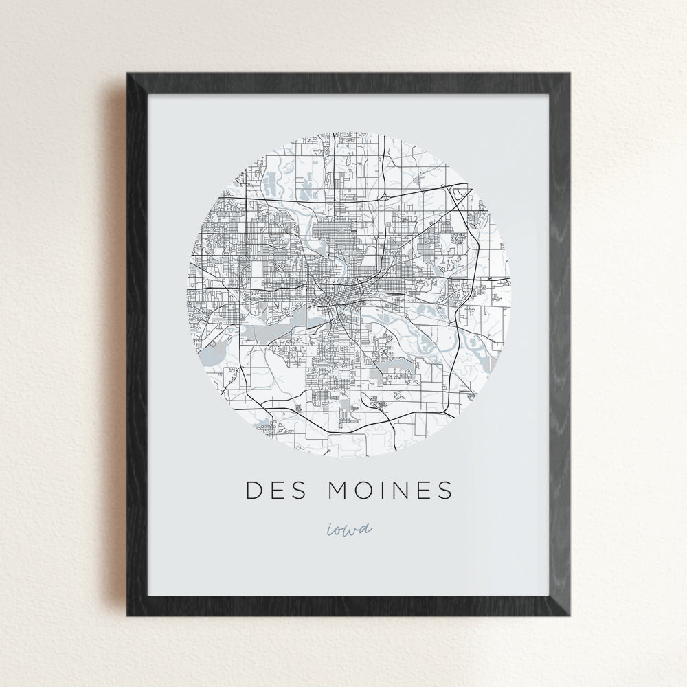 des moines map