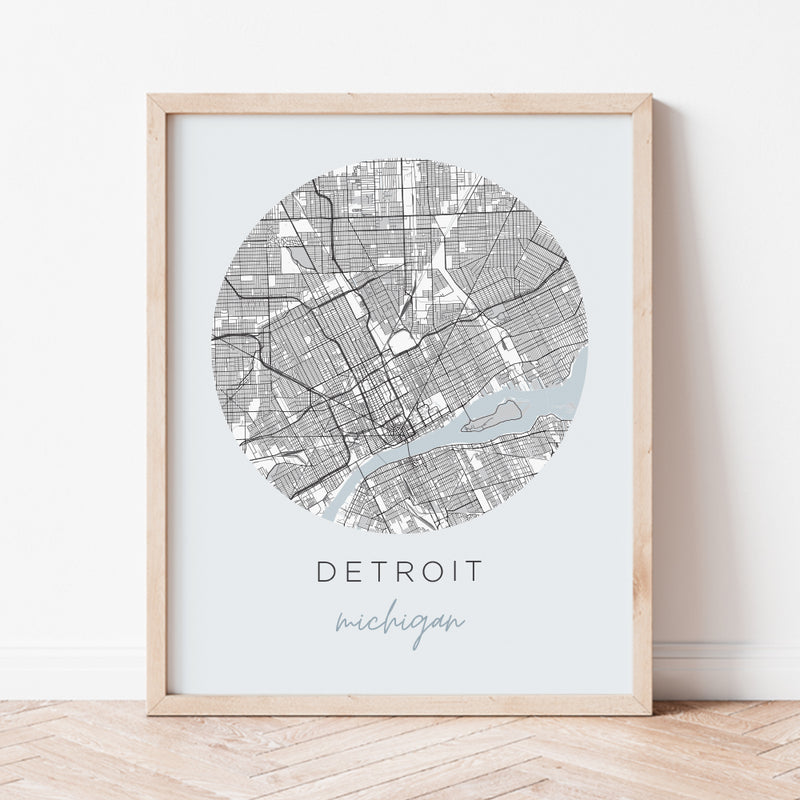 detroit michigan map