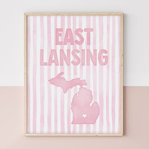 michigan state wall art